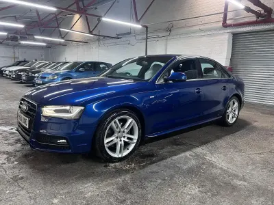 Used Audi A4 S-Line 177 HP (130 kW) 2014 Blue Sedan
