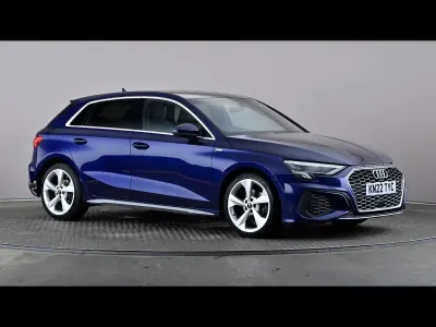 Used Audi A3 S-Line 150 HP (110 kW) 2022 Blue Sedan