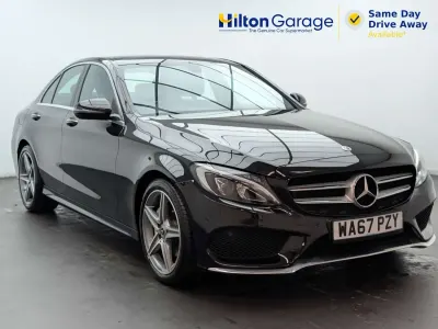 Begagnad Mercedes C200 AMG Line Premium 2017 Svart Sedan