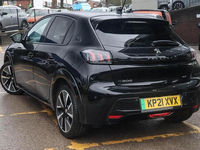 Used Peugeot e-208 Premium 100 kW (136 HP) 2021 Black Hatchback