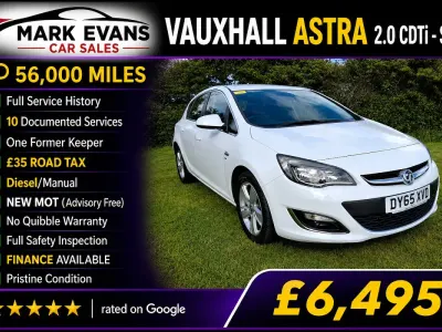 Used Vauxhall Astra SRi 165 HP (121 kW) 2015 White Hatchback