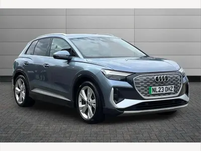 Used Audi Q4 e-tron S-Line 150 kW (204 HP) 2023 Geyser blue SUV