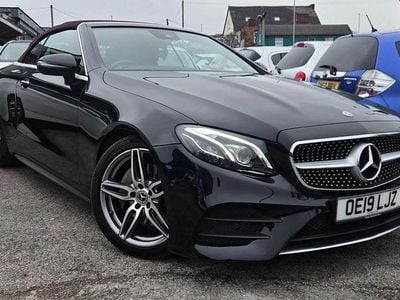 Used Mercedes E220 AMG line 2019 Black Cabriolet