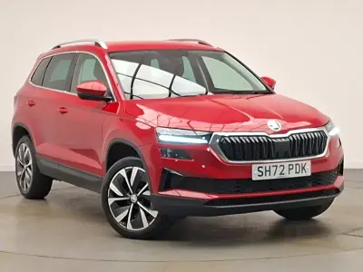 Used Skoda Karoq SE L 110 HP (80 kW) 2023 Red SUV