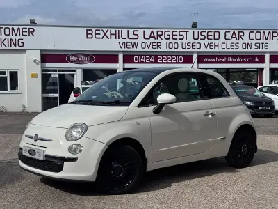 Used Fiat 500 Lounge 69 HP (50 kW) 2010 White Hatchback