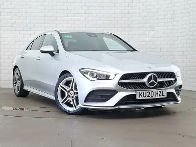 Used Mercedes CLA200 AMG line 163 HP (119 kW) 2020 Silver Coupe
