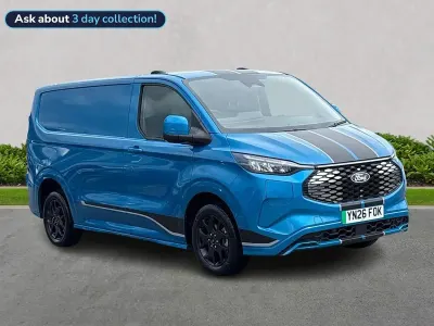 New Ford E-Transit Sport 160 kW (218 HP) 2026 Blue Van