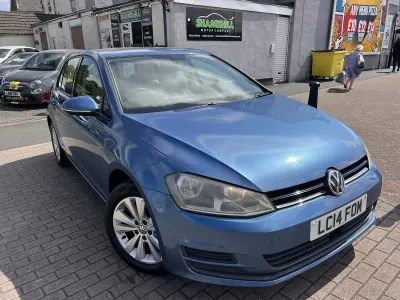 Used VW Golf VII SE 105 HP (77 kW) 2014 Blue Hatchback