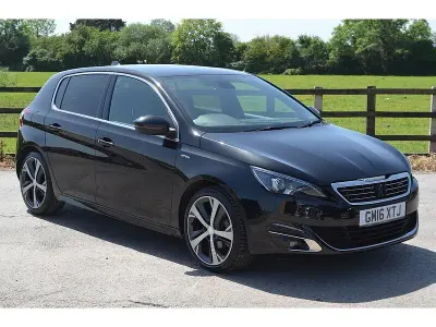 Used Peugeot 308 GT-line 130 HP (95 kW) 2016 Black Hatchback