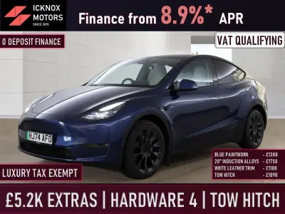 Used Tesla Model Y Long Range AWD 378 kW (514 HP) 2024 Blue SUV