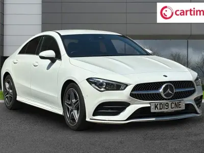 Used Mercedes CLA220 AMG line 190 HP (139 kW) 2019 White Coupe