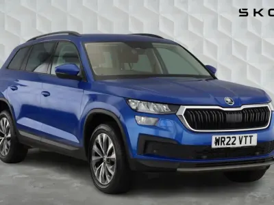 Used Skoda Kodiaq SE Drive 147 HP (108 kW) 2022 Race blue metallic SUV