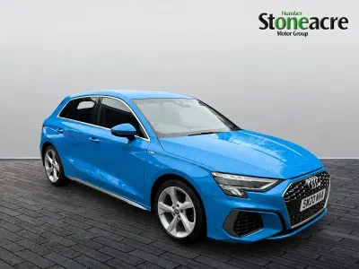 Used Audi A3 S-Line 150 HP (110 kW) 2020 Blue Sedan