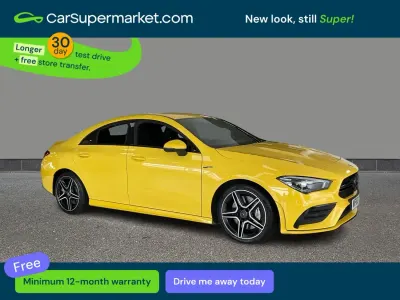 Käytetty Mercedes CLA35 AMG 306 HP (225 kW) 2020 Keltainen Coupe - kaksiovinen