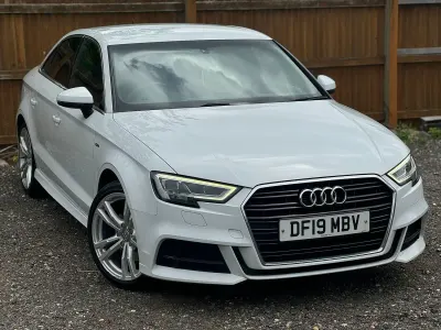 Used Audi A3 S-Line 150 HP (110 kW) 2019 White Sedan