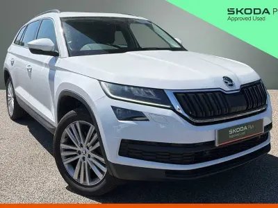 Used Skoda Kodiaq SE L 150 HP (110 kW) 2021 Moon white metallic SUV