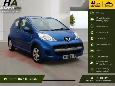 Used Peugeot 107 68 HP (50 kW) 2009 Blue Hatchback