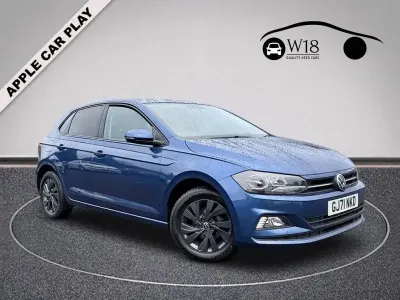 Begagnad VW Polo Match 80 HK (58 kW) 2021 Blå Halvkombi