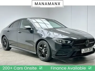 Used Mercedes CLA200 AMG line 163 HP (119 kW) 2019 Black Coupe