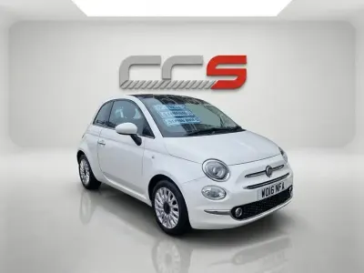 Used Fiat 500 Lounge 69 HP (50 kW) 2016 White Hatchback