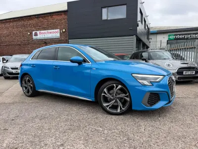 Used Audi A3 Sportback S-Line 110 HP (80 kW) 2022 Blue Hatchback