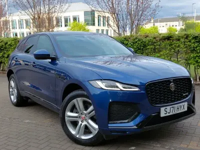 Second-hand Jaguar F-Pace R-Dynamic 204 CP (150 kW) 2021 Albastru SUV