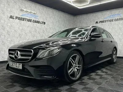 Used Mercedes E220 AMG line 194 HP (142 kW) 2017 Black Estate