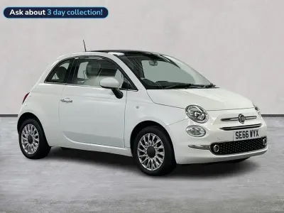 Used Fiat 500 Lounge 69 HP (50 kW) 2017 White Hatchback