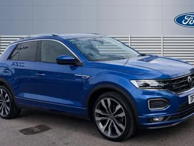 Begagnad VW T-Roc R-line 150 HK (110 kW) 2020 Blå SUV