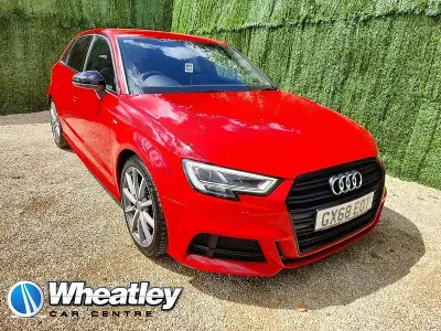 Used Audi A3 Black Edition 150 HP (110 kW) 2018 Red Sedan