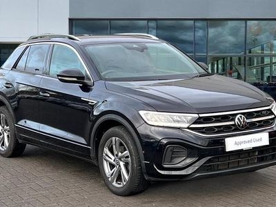 Deep black pearlescent Used 2022 VW T-Roc R-line SUV | £22,759 (Fair price)