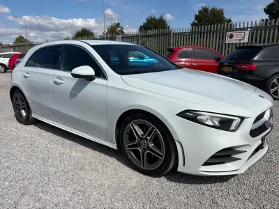Used Mercedes A200 AMG line 163 HP (119 kW) 2020 White Hatchback