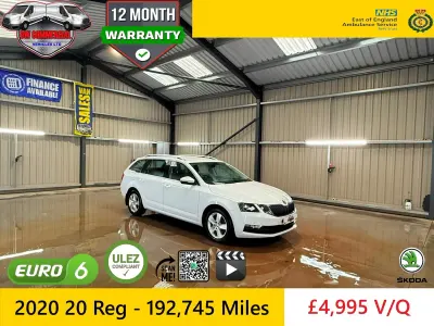 Used Skoda Octavia SE Technology 115 HP (84 kW) 2020 White Estate