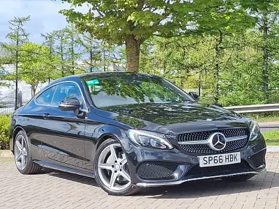 Second-hand Mercedes C220 AMG line 170 CP (125 kW) 2016 Negru Coupe
