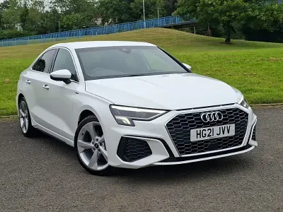 Used Audi A3 S-Line 110 HP (80 kW) 2021 White Sedan