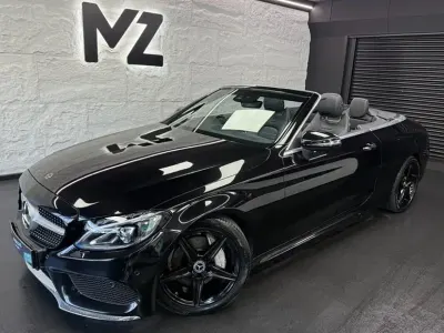Used Mercedes C220 AMG line 2018 Black Cabriolet