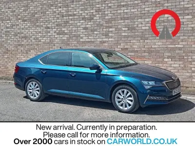 Used Skoda Superb SE Technology 218 HP (160 kW) 2023 Blue Hatchback