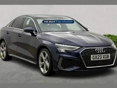 Used Audi A3 S-Line 108 HP (79 kW) 2023 Blue Sedan