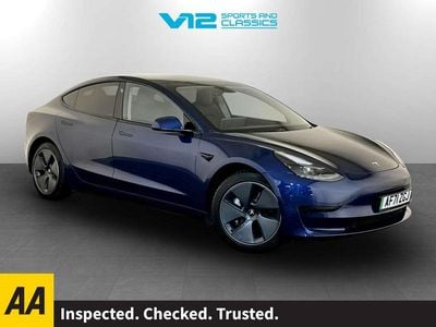 Used Tesla Model 3 Standard Range Plus 366 kW (498 HP) 2021 Blue Sedan