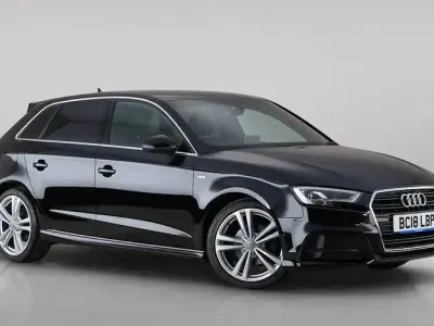 Used Audi A3 Sportback S-Line 116 HP (85 kW) 2018 Black Hatchback