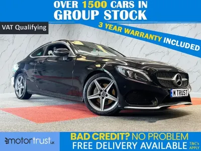 Used Mercedes C220 AMG line 170 HP (125 kW) 2017 Black Coupe
