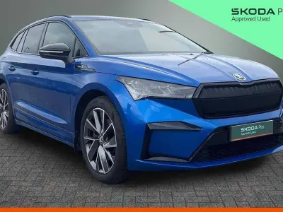 Used Skoda Enyaq iV SportLine 194 kW (265 HP) 2022 Race blue metallic SUV
