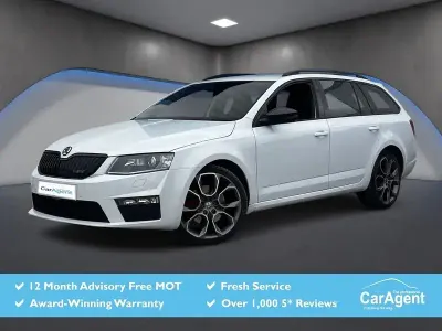 Used Skoda Octavia vRS 184 HP (135 kW) 2017 White Estate