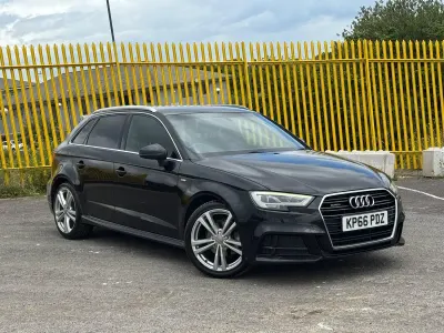 Used Audi A3 Sportback S-Line 150 HP (110 kW) 2016 Black Hatchback