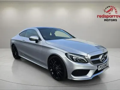 Used Mercedes C220 AMG Line Premium 170 HP (125 kW) 2018 Silver Coupe