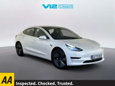 Używany Tesla Model 3 Standard Range Plus 177 kW (241 KM) 2020 Biały Sedan/Limuzyna