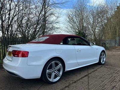 used Audi A5 Cabriolet 2.0 TDI S LINE S/S 2d 177 BHP Red Roof