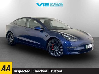 Used Tesla Model 3 Performance 330 kW (449 HP) 2021 Blue Sedan
