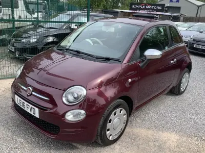 Used Fiat 500 Pop 69 HP (50 kW) 2016 Red Hatchback
