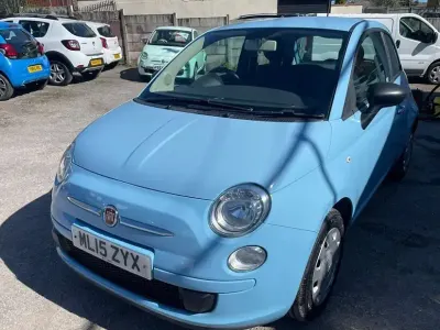 Begagnad Fiat 500 Pop 69 HK (50 kW) 2015 Blå Halvkombi